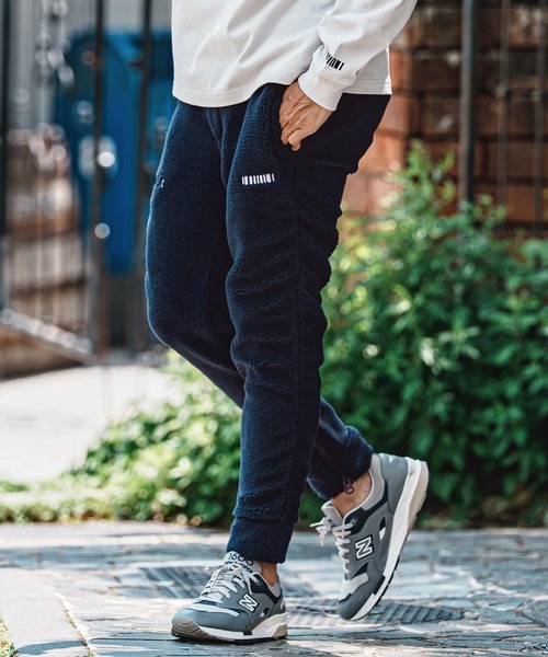 felkod(フィルコッド)の「mp15143- Barcode Embroidery Solid Boa Puckering Easy Pants ボアイージースピンドルパンツ(F26A160)(その他パンツ・メンズ・ブラック/ネイビー・S/M/L)」の3枚目の写真
