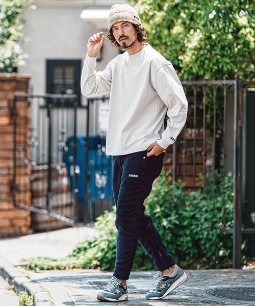 felkod(フィルコッド)の「mp15143- Barcode Embroidery Solid Boa Puckering Easy Pants ボアイージースピンドルパンツ(F26A160)(その他パンツ・メンズ・ブラック/ネイビー・S/M/L)」の5枚目の写真