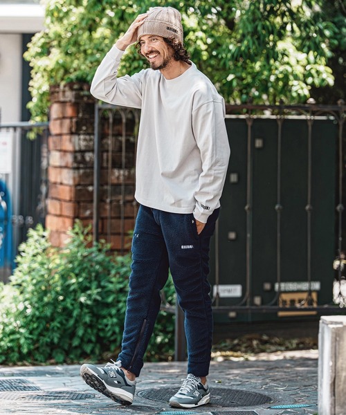 felkod(フィルコッド)の「mp15143- Barcode Embroidery Solid Boa Puckering Easy Pants ボアイージースピンドルパンツ(F26A160)(その他パンツ・メンズ・ブラック/ネイビー・S/M/L)」の6枚目の写真