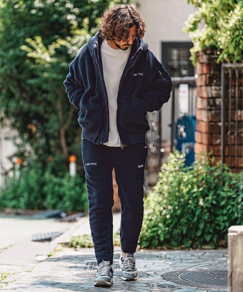 felkod(フィルコッド)の「mp15143- Barcode Embroidery Solid Boa Puckering Easy Pants ボアイージースピンドルパンツ(F26A160)(その他パンツ・メンズ・ブラック/ネイビー・S/M/L)」の8枚目の写真