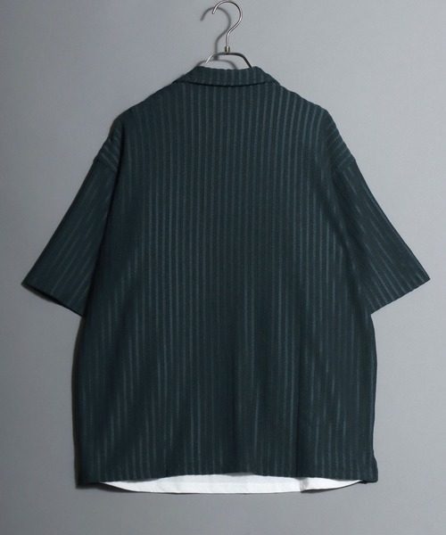 ANPAS(アンパス)の「Open-Collar Crinkled Shirt & Tank Top Set / 〈セットアイテム〉オープンカラー 楊柳シャツ×タンクトップのアンサンブル 開襟シャツ メンズ 半袖 トップス ノースリーブ(シャツ/ブラウス・メンズ・ダークグレー/ベージュ/グリーン・M/L/LL)」の19枚目の写真