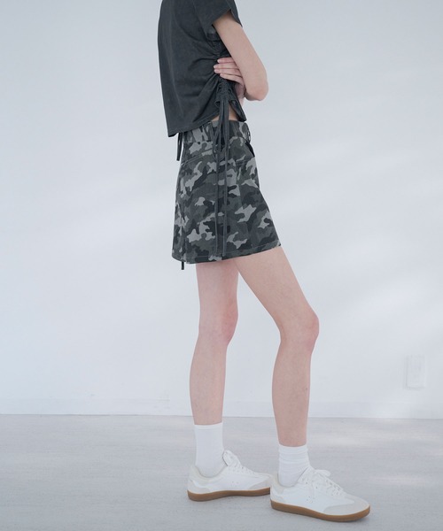 Nora Lily elle(ノラリリーエル)の「camouflage micro mini skirt(スカート・レディース・カーキ/グレー・FREE)」の20枚目の写真