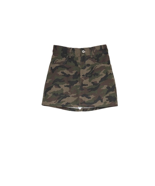 Nora Lily elle(ノラリリーエル)の「camouflage micro mini skirt(スカート・レディース・カーキ/グレー・FREE)」の5枚目の写真