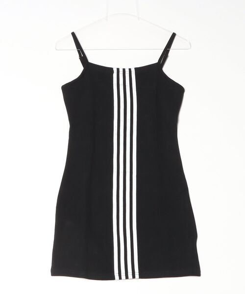 tinkerend(ティンカーエンド)の「Striped Camisole Dress / ストライプ柄キャミソールミニワンピース(ワンピース・レディース・ブラック・FREE)」の4枚目の写真