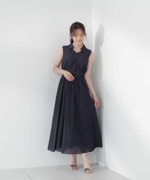 PROPORTION BODY DRESSING(プロポーションボディドレッシング)の「ウエストマークシャツワンピース / 1216240701(ワンピース・レディース・ピンク/ネイビー・SMALL/P/S/MEDIUM)」の2枚目の写真