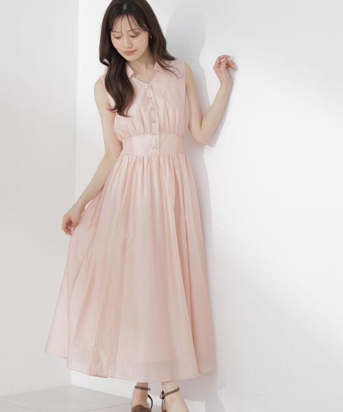 PROPORTION BODY DRESSING(プロポーションボディドレッシング)の「ウエストマークシャツワンピース / 1216240701(ワンピース・レディース・ピンク/ネイビー・SMALL/P/S/MEDIUM)」の1枚目の写真