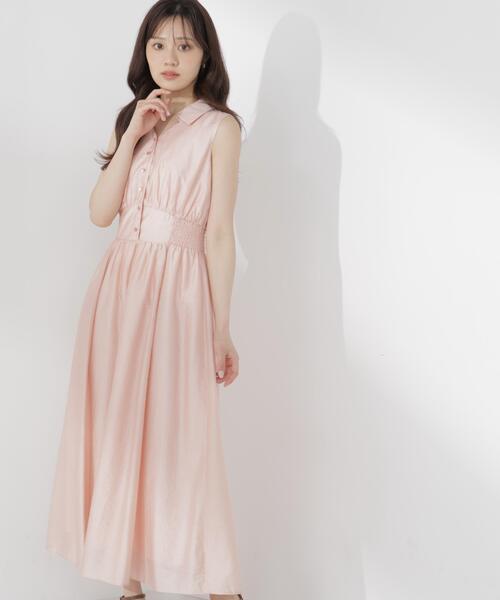 PROPORTION BODY DRESSING(プロポーションボディドレッシング)の「ウエストマークシャツワンピース / 1216240701(ワンピース・レディース・ピンク/ネイビー・SMALL/P/S/MEDIUM)」の3枚目の写真