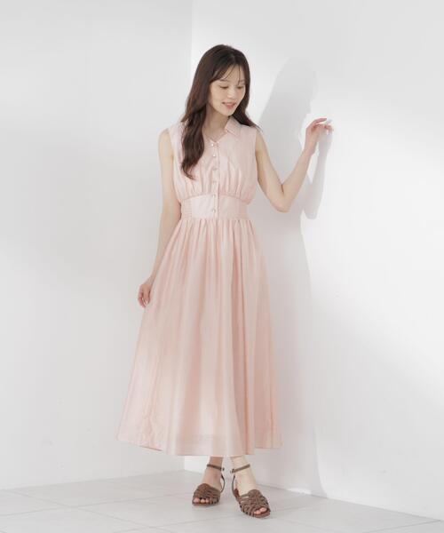 PROPORTION BODY DRESSING(プロポーションボディドレッシング)の「ウエストマークシャツワンピース / 1216240701(ワンピース・レディース・ピンク/ネイビー・SMALL/P/S/MEDIUM)」の3枚目の写真