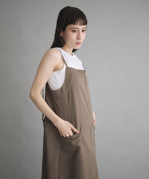 GARAGE OF GOOD CLOTHING（ガレージオブグッドクロージング）の「ZIP開きジャンパースカート（ジャンパースカート・レディース・カーキ・FREE）」の17枚目の写真