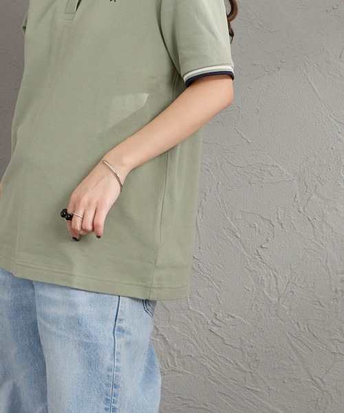 FRED PERRY（フレッドペリー）の「[FRED PERRY/フレッドペリー] ツインティップライン ワンポイントロゴ刺繍ポロシャツ G3600（ポロシャツ・レディース・ライトグリーン/ホワイト・10）」の14枚目の写真