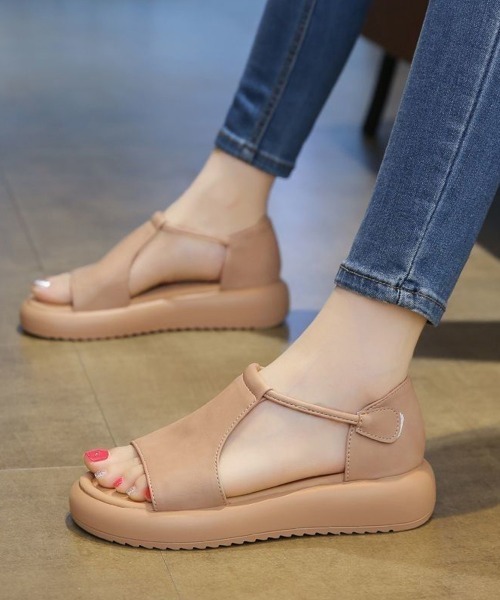 Miniministore(ミニミニストア)の「アンクルストラップサンダル厚底シューズ夏(サンダル・レディース・アイボリー/ブラック/ブラウン/ピンクベージュ・22.5cm/23.0cm/23.5cm/24.0cm/24.5cm)」の11枚目の写真
