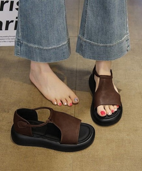 Miniministore(ミニミニストア)の「アンクルストラップサンダル厚底シューズ夏(サンダル・レディース・アイボリー/ブラック/ブラウン/ピンクベージュ・22.5cm/23.0cm/23.5cm/24.0cm/24.5cm)」の19枚目の写真
