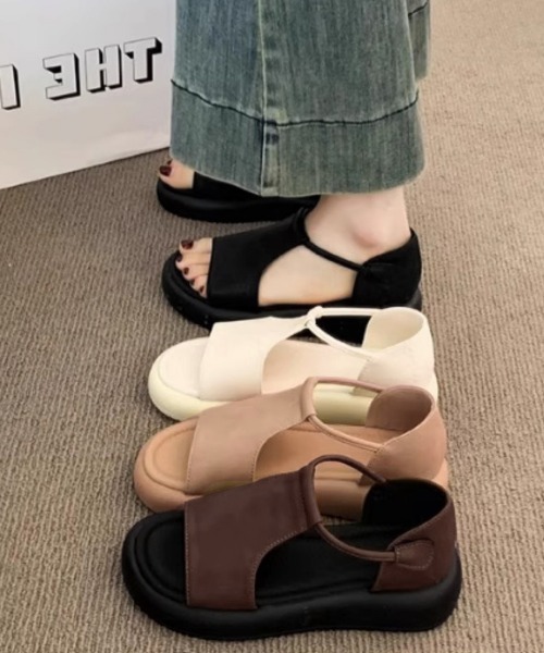 Miniministore(ミニミニストア)の「アンクルストラップサンダル厚底シューズ夏(サンダル・レディース・アイボリー/ブラック/ブラウン/ピンクベージュ・22.5cm/23.0cm/23.5cm/24.0cm/24.5cm)」の22枚目の写真