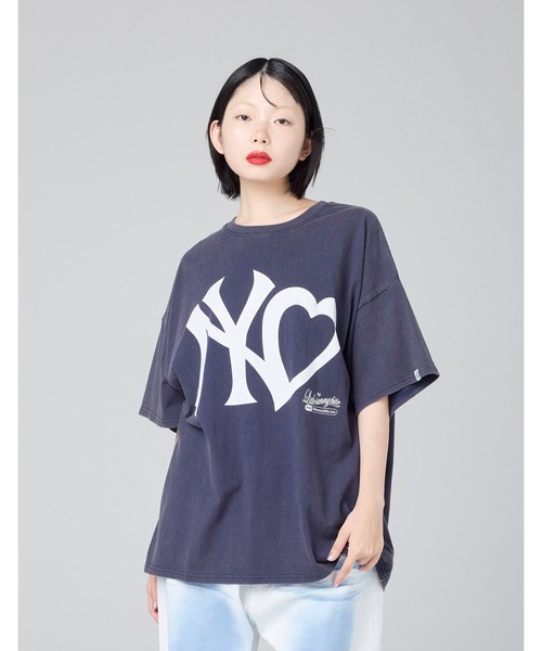 Little sunny bite(リトルサニーバイト)の「【8】【it】【Little Sunny Bite】NY logo big tee(Tシャツ/カットソー・レディース・ピンク/ホワイト/ネイビー・MEDIUM/SMALL)」の2枚目の写真