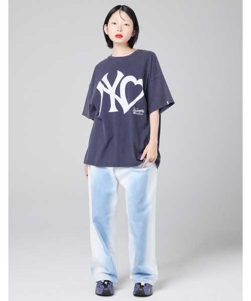Little sunny bite(リトルサニーバイト)の「【8】【it】【Little Sunny Bite】NY logo big tee(Tシャツ/カットソー・レディース・ピンク/ホワイト/ネイビー・MEDIUM/SMALL)」の4枚目の写真