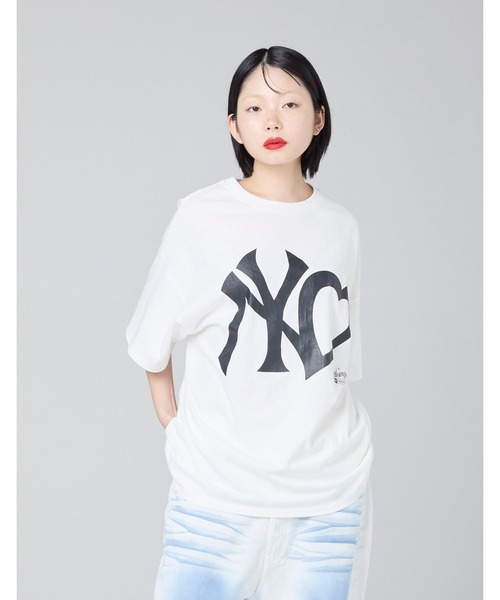 Little sunny bite(リトルサニーバイト)の「【8】【it】【Little Sunny Bite】NY logo big tee(Tシャツ/カットソー・レディース・ピンク/ホワイト/ネイビー・MEDIUM/SMALL)」の16枚目の写真
