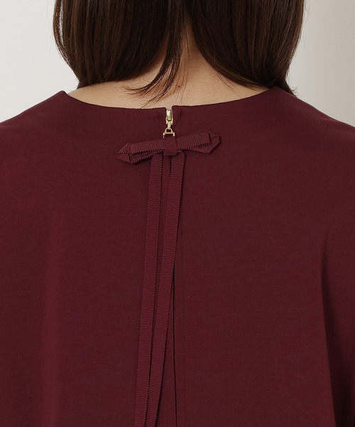 Rose Tiara(ローズティアラ)の「【接触冷感】バックリボンチュニックカットソー(Tシャツ/カットソー・レディース・ブラック/レッド・42/38/46)」の14枚目の写真