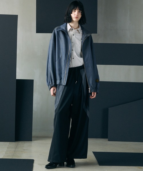 MAISON SPECIAL（メゾンスペシャル）の「《UNISEX》High Count Cotton Prime-Over Long Sleeve Shirt/ハイカウントコットンプライムオーバーロングスリーブシャツ【MAISON SPECIAL/メゾンスペシャル】（シャツ/ブラウス・メンズ・チャコールグレー/ベージュ/サックスブルー/アイボリー/ホワイト・1/2/0）」の14枚目の写真