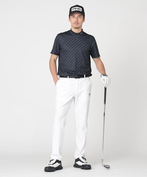 PING(ピン)の「【PING APPAREL】軽量ブリスターバイアスロゴストライププリント半袖ハイネックシャツ (MENS)(Tシャツ/カットソー・メンズ・ホワイト/ブラック・LL/L/M)」の10枚目の写真