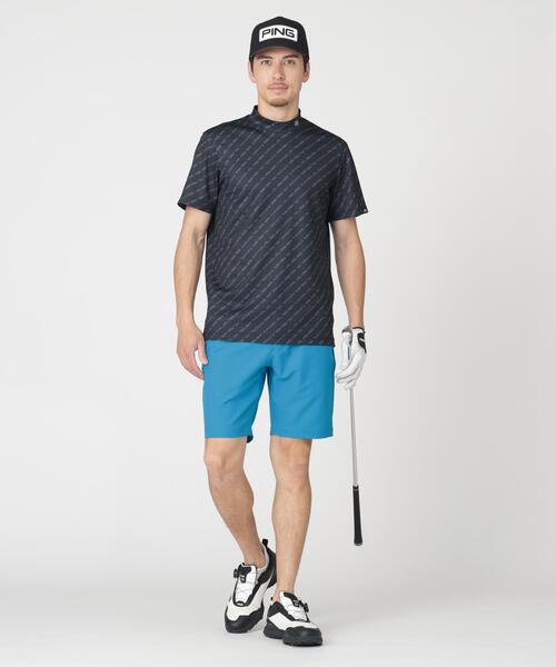 PING(ピン)の「【PING APPAREL】軽量ブリスターバイアスロゴストライププリント半袖ハイネックシャツ (MENS)(Tシャツ/カットソー・メンズ・ホワイト/ブラック・LL/L/M)」の12枚目の写真