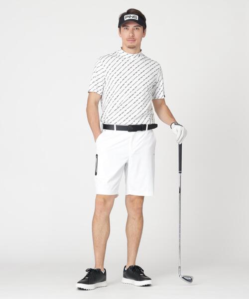 PING(ピン)の「【PING APPAREL】軽量ブリスターバイアスロゴストライププリント半袖ハイネックシャツ (MENS)(Tシャツ/カットソー・メンズ・ホワイト/ブラック・LL/L/M)」の18枚目の写真