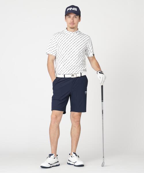 PING(ピン)の「【PING APPAREL】軽量ブリスターバイアスロゴストライププリント半袖ハイネックシャツ (MENS)(Tシャツ/カットソー・メンズ・ホワイト/ブラック・LL/L/M)」の19枚目の写真