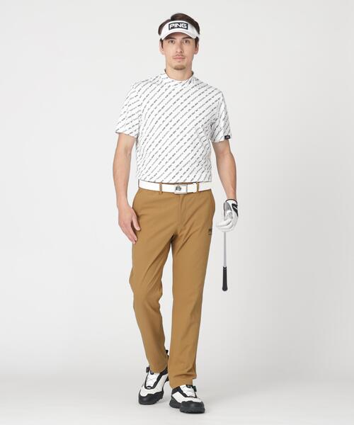 PING(ピン)の「【PING APPAREL】軽量ブリスターバイアスロゴストライププリント半袖ハイネックシャツ (MENS)(Tシャツ/カットソー・メンズ・ホワイト/ブラック・LL/L/M)」の9枚目の写真