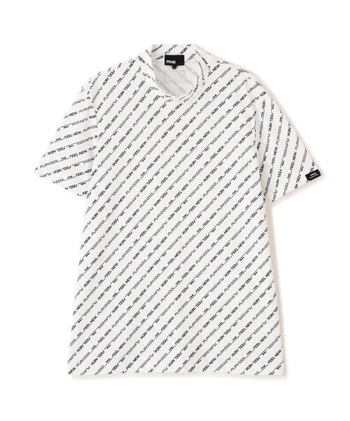 PING(ピン)の「【PING APPAREL】軽量ブリスターバイアスロゴストライププリント半袖ハイネックシャツ (MENS)(Tシャツ/カットソー・メンズ・ホワイト/ブラック・LL/L/M)」の5枚目の写真