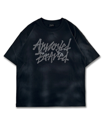 ANNOYED（アノイド）の「スプレーワシッドレタリング半袖Tシャツ LQ3TU633_BLACK（Tシャツ/カットソー）」