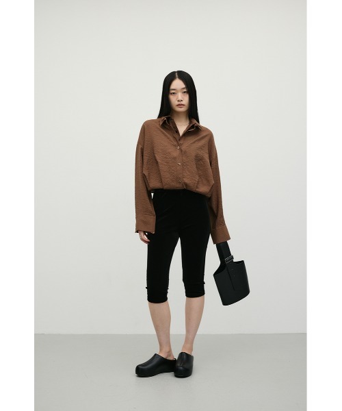 STYLEMIXER（スタイルミキサー）の「ベロアカプリレギンス（その他パンツ・レディース・ブラック/ブラウン・MEDIUM/SMALL）」の13枚目の写真