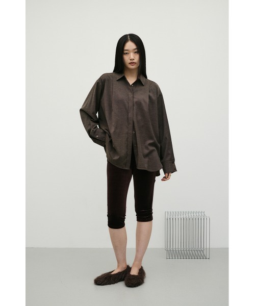 STYLEMIXER（スタイルミキサー）の「ベロアカプリレギンス（その他パンツ・レディース・ブラック/ブラウン・MEDIUM/SMALL）」の3枚目の写真