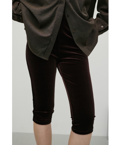 STYLEMIXER（スタイルミキサー）の「ベロアカプリレギンス（その他パンツ・レディース・ブラック/ブラウン・MEDIUM/SMALL）」の5枚目の写真