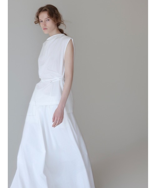 NOWNS(ナウンス)の「Nina | Drape neck blouse(Tシャツ/カットソー・レディース・チャコールグレー/アイボリー・FREE)」の14枚目の写真