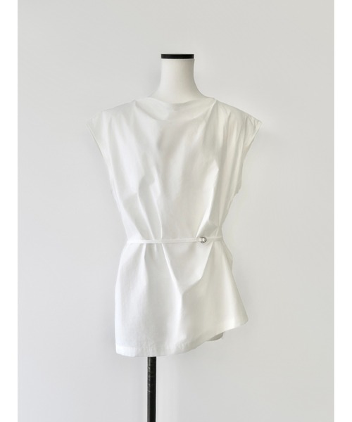 NOWNS(ナウンス)の「Nina | Drape neck blouse(Tシャツ/カットソー・レディース・チャコールグレー/アイボリー・FREE)」の11枚目の写真