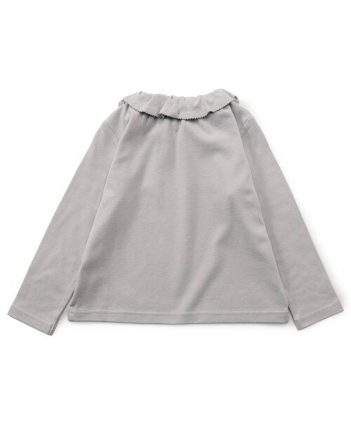 Boribon(ボリボン)の「ピコフリルトップス(Tシャツ/カットソー・キッズ・その他3/ライトグレー/ブラック・80/90/100/110/120)」の9枚目の写真