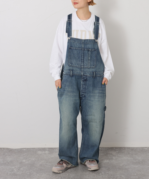 JOURNAL STANDARD LUXE(ジャーナルスタンダード ラックス)の「11OZデニムオーバーオール(サロペット/オーバーオール・レディース・ネイビー・FREE)」の2枚目の写真