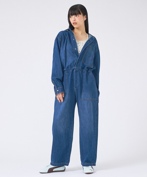 Johnbull（ジョンブル）の「【JOHNBULL/ジョンブル】エンジニアオールインワン/ヴィンテージ風/メンズライク（その他パンツ・レディース・インディゴブルー/ダークネイビー・フリー）」の3枚目の写真