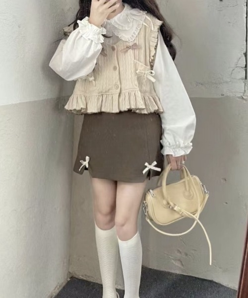 UP START(アップスタート)の「【LAMPOON】2重襟フリルブラウス(シャツ/ブラウス・レディース・ホワイト・SMALL/MEDIUM)」の8枚目の写真