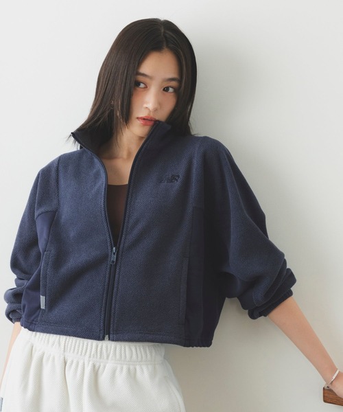NEW BALANCE(ニューバランス)の「フリースジャケット(ブルゾン・レディース・ライトグレー/アイボリー/スミクロ・SMALL/LARGE/MEDIUM/X-LARGE)」の3枚目の写真