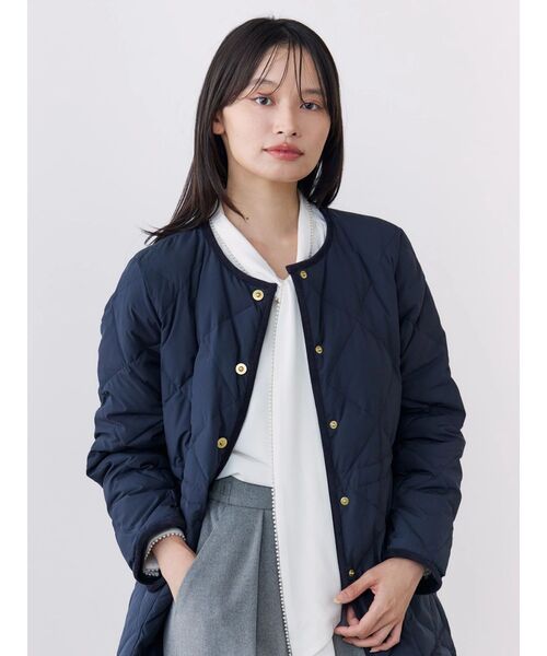 TONAL(トーナル)の「【TAIONコラボ】パイピングロングダウンコート(ダウンジャケット/コート・レディース・ブラウン/ネイビー/アイボリー・MEDIUM/SMALL)」の21枚目の写真