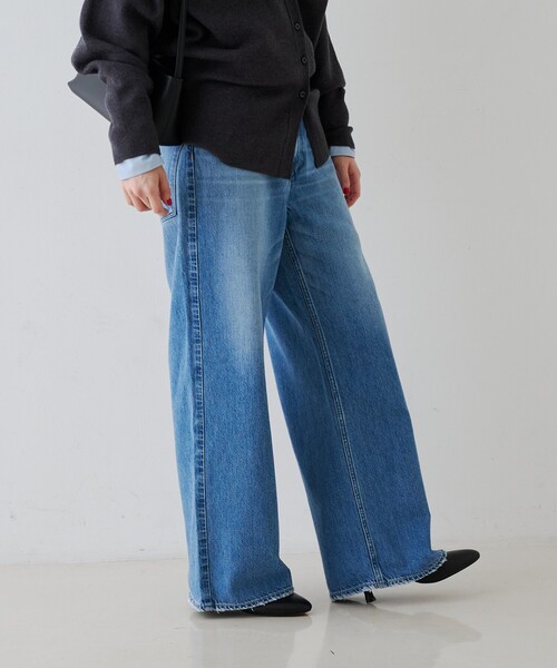 upperhights(アッパーハイツ)の「【upper hights / アッパーハイツ】THE LINA/ザ リナ ワイドストレートデニム(デニムパンツ・レディース・ブルー・23/24/25/22)」の4枚目の写真