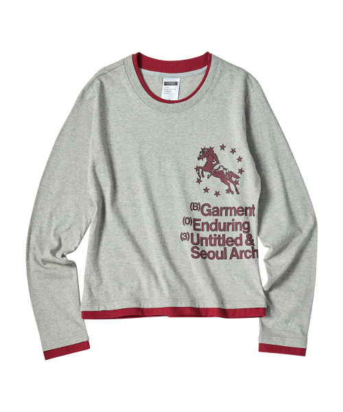UNTITLED SEOUL（アンタイトル ソウル）の「ユニコーンタイポレイヤードロングスリーブグレー（Tシャツ/カットソー・レディース・その他・LARGE/MEDIUM/SMALL）」の3枚目の写真