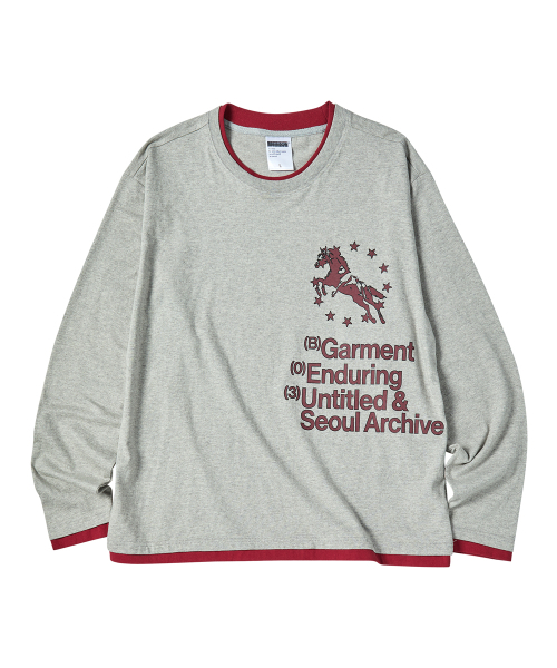 UNTITLED SEOUL（アンタイトル ソウル）の「ユニコーンタイポレイヤードロングスリーブグレー（Tシャツ/カットソー・レディース・その他・LARGE/MEDIUM/SMALL）」の4枚目の写真