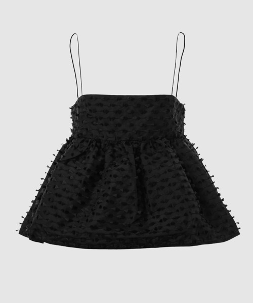 CECILIEBAHNSENセシリー バンセンシャーリングリボンキャミソール CECILIE BAHNSEN（セシリー バンセン）の「ONYX TOP（キャミソール