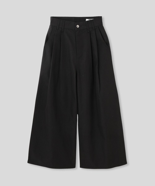 AT THE TRNK(アットザトランク)の「チノ ワイド パンツ AT THE TRNK(チノパンツ・レディース・ベージュ/ブラック・S/M)」の2枚目の写真