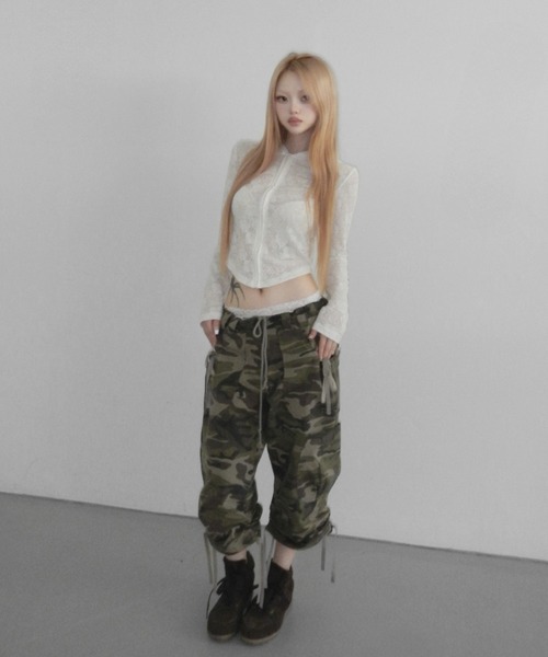 THEAIRTOWN(ジエアタウン)の「rose crop hz(パーカー・レディース・ブラック/アイボリー/ライトピンク・FREE)」の15枚目の写真