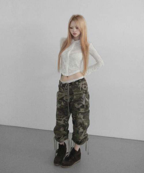 THEAIRTOWN(ジエアタウン)の「rose crop hz(パーカー・レディース・ブラック/アイボリー/ライトピンク・FREE)」の17枚目の写真