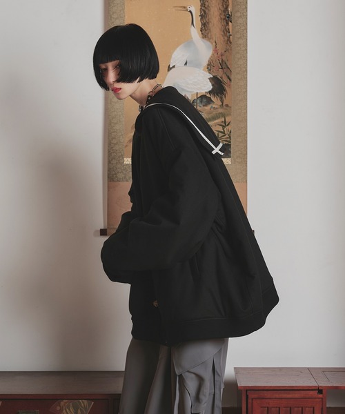 狐独(コドク)の「セーラーカラーチャイナブルゾン(ブルゾン・メンズ・ネイビー/ブラック・LARGE/MEDIUM)」の9枚目の写真