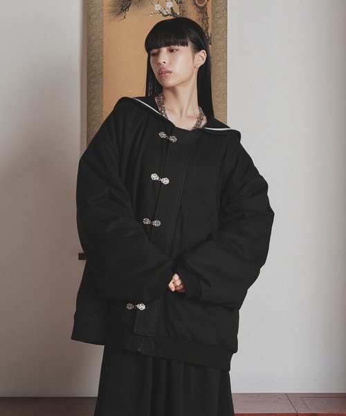 狐独(コドク)の「セーラーカラーチャイナブルゾン(ブルゾン・メンズ・ネイビー/ブラック・LARGE/MEDIUM)」の16枚目の写真