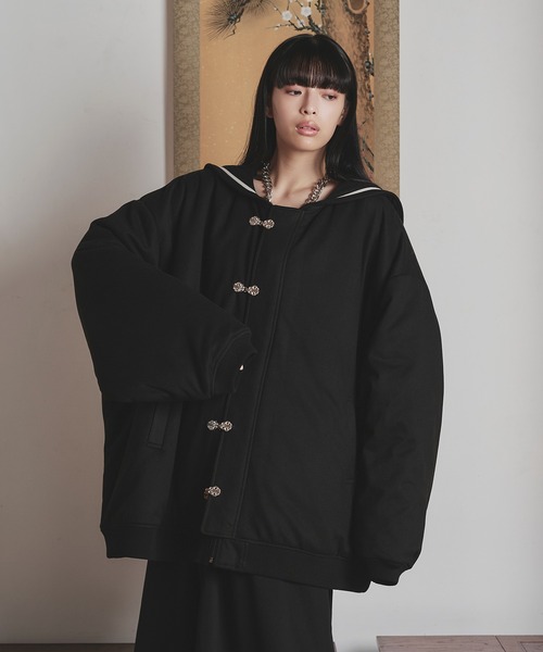 狐独(コドク)の「セーラーカラーチャイナブルゾン(ブルゾン・メンズ・ネイビー/ブラック・LARGE/MEDIUM)」の17枚目の写真